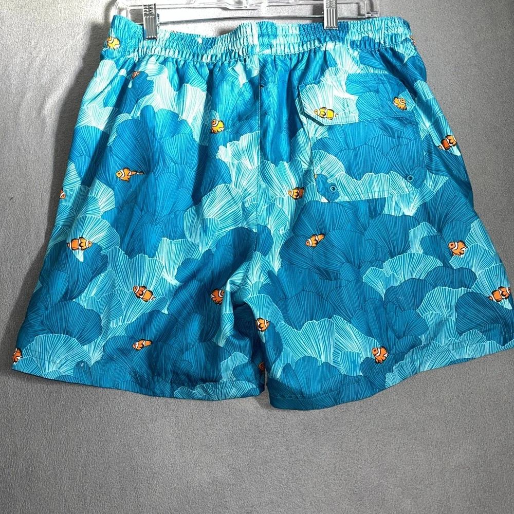 Caribbean Large Clownfish‎ Coral Reef Blue Swim Trunks Tropical Beach Summer